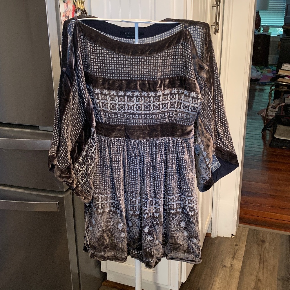 BCBG Max Azria Kimono sleeve velvet‎ mini dress. Worn once